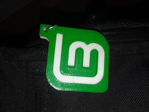 linux mint keychain pinshape 3d print model - Mito3D