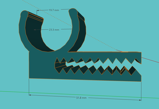 pacco mensola neve spazzola clip forma spillo 3d print model - Mito3D