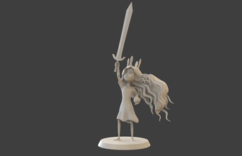 aurora pinshape game cartoons miniatures toys-and-games figure low-poly-design-contest gaming-child-of-light-aurora 3d print model - Mito3D