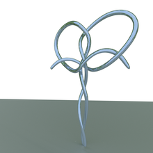 flowing cross pinshape pendant-weave-spirit-christian-cross 3d print model - Mito3D