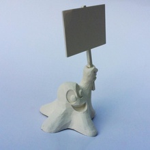 grève blob pinshape signe panneau message figurine figures mignon 3d print model - Mito3D