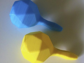 maraca coctelera instrumento pinshape low poly diseño concurso shaker 3d print model - Mito3D