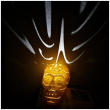 halloween skull lamps pinshape design-for-electronics-contest meshmixer lamp 3d print model - Mito3D