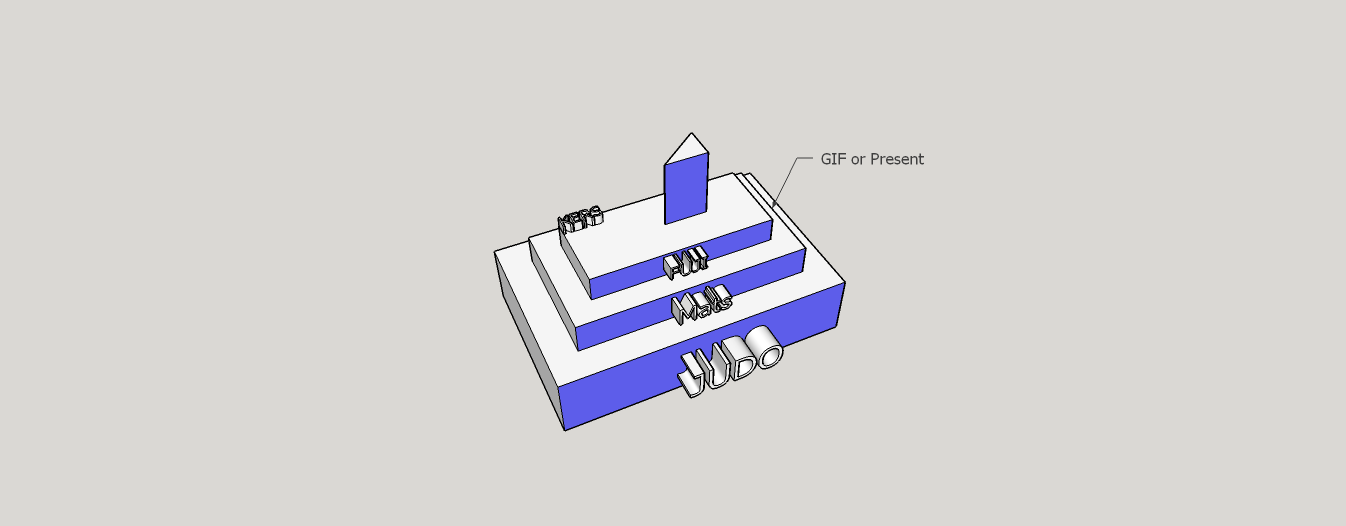 gif judo forma alfiler kers 3D print model - Mito3D