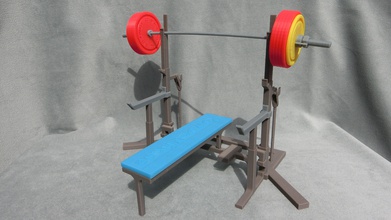 weight lift bench pinshape weight-bench 3d print model - Mito3D