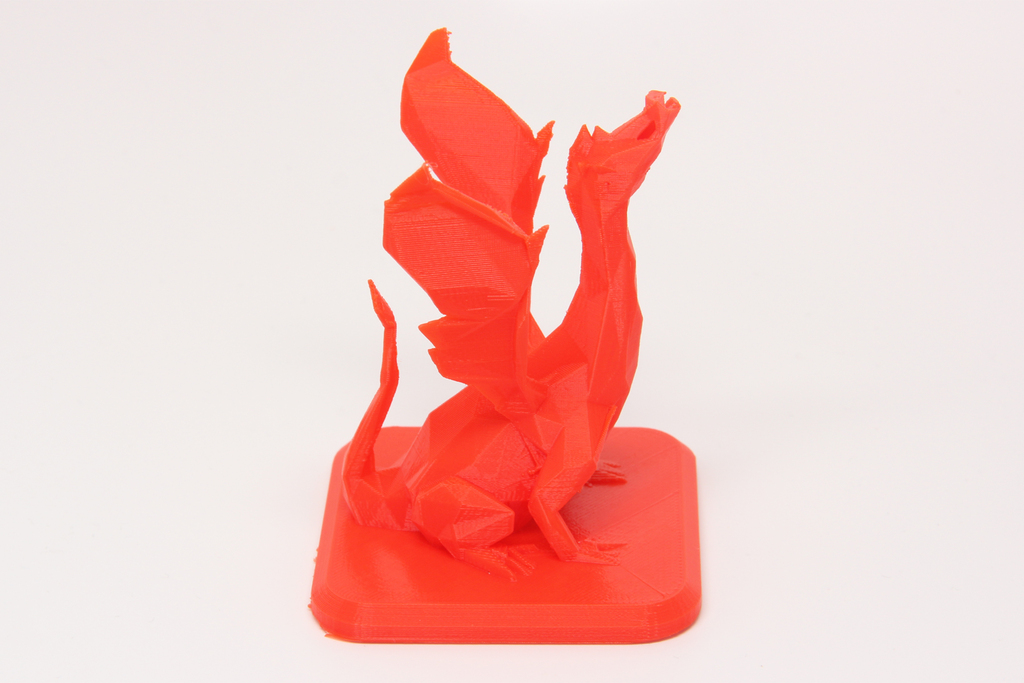 poli dragón pinshape poly facetada diseño concurso 3D print model - Mito3D