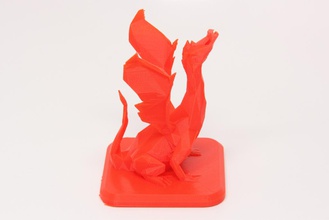 poly dragon pinshape low facettes design concours 3d print model - Mito3D