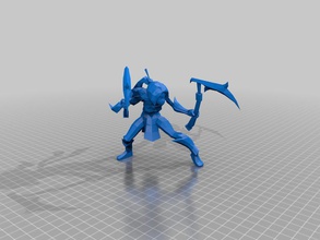 akali poing ombre pinshape league of legends lol 3d print model - Mito3D