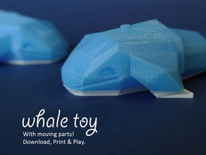Wal Spielzeug pinshape poly low design contest ökologie Fische moving parts Gelenkarm 3d print model - Mito3D