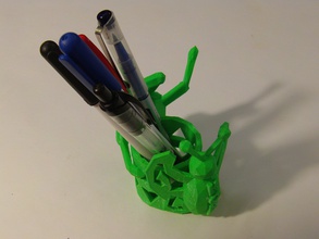poly pen cup pinshape low-poly-design-contest 3d print model - Mito3D