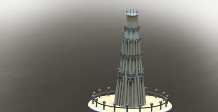 qutub minar alto individuales torre pinshape 3d print model - Mito3D