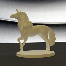 unicorn poly pinshape decor beautiful horn animal horse low-poly-design-contest 3d print model - Mito3D
