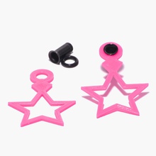 jem inspired star charms 4g single flare metal plugs pinshape jewelry gauges ear earrings 3d print model - Mito3D