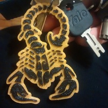 25d scorpion charm 2 color dual extrusion pinshape key chain keyring keychain colors 3d print model - Mito3D