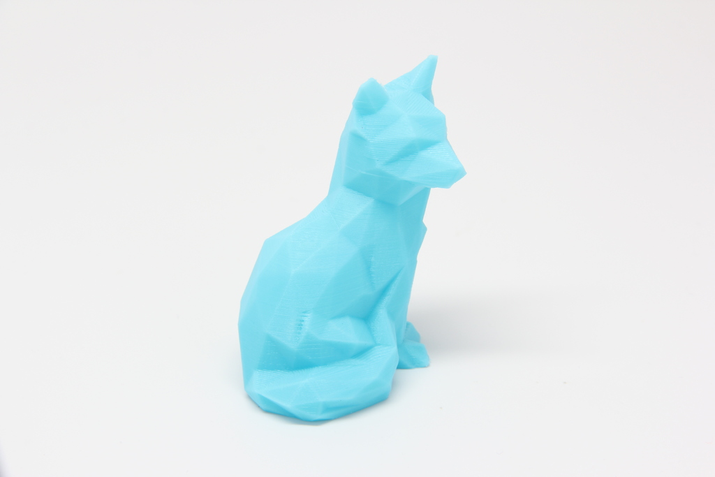 poli fox pinshape low poly diseño concurso facetas 3D print model - Mito3D