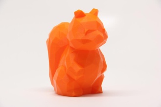 poli ardilla pinshape low poly diseño concurso facetada 3d print model - Mito3D