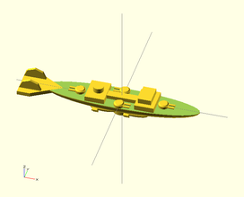1 1200 aeronef compatible flying warships pinshape vsf-war-gaming-ship 3d print model - Mito3D