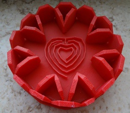 rojo heartlaby bandeja pinshape Diseño 3d 3d print model - Mito3D