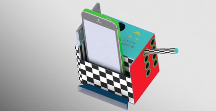 sarveshwara multifunktionale stehen pinshape smartphone Lautsprecher 3d print model - Mito3D