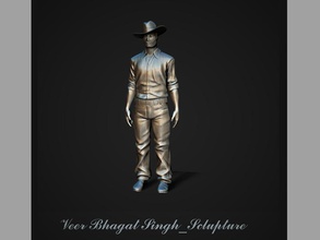 bhagat singh sclupture pinshape low-poly-design-contest 3d print model - Mito3D