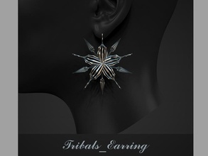 tribals earring pinshape low-poly-design-contest-earrings rings 3d print model - Mito3D