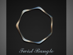 twist bangle pinshape low-poly-design-contest 3d print model - Mito3D