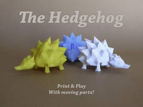 hérisson pinshape pièces mouvement print play low poly design concours jouet jouets 3d print model - Mito3D