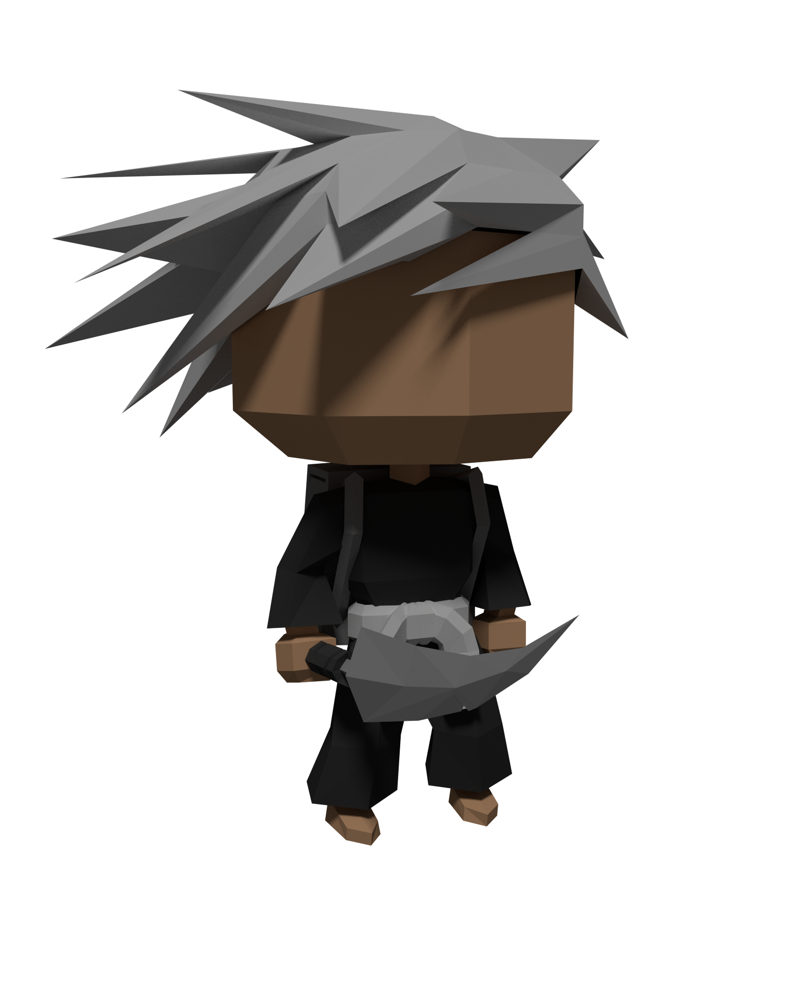 poly character pinshape low-poly-design-contest-low-poly-chibi 3D print model - Mito3D