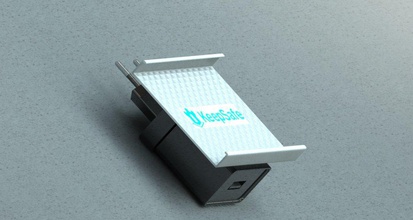 keepsafe chargeur+porte pinshape low poly design concours 3d print model - Mito3D
