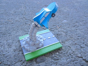 yolculuk ay pinshape yarışma tasarım poli düşük uzay araba rocketship çocuk çocukluk hayal 3d print model - Mito3D