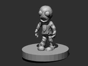 poly zombie pinshape low-poly-design-contest-low-poly-zombie-plants-vs-zombies 3d print model - Mito3D