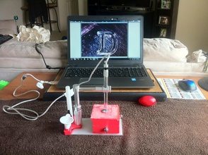 usb Mikroskop Tisch Stativ mount pinshape Bühne science experiment Kamera Halterung 3d print model - Mito3D
