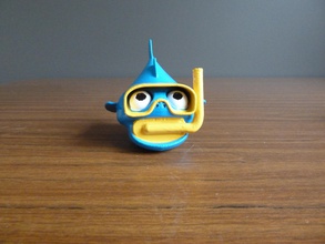 tuba poisson lehof pinshape avatar design concours animal mignon L'impression 3d enfants jouets défi 3d print model - Mito3D