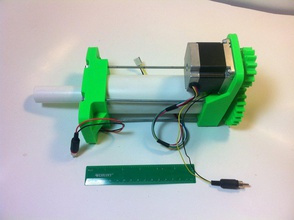 Impreso 3d alta carga actuador linear pinshape motorizado paso engranajes lineal Diseño 3d print model - Mito3D