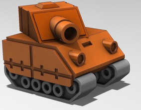 modelo tanque advance wars juego pinshape juguete advanced 3d print model - Mito3D