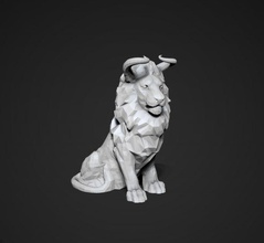 toro selva pinshape low poly diseño concurso 3d print model - Mito3D