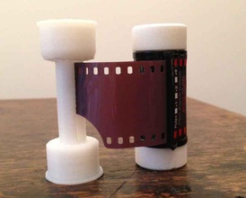 120 bobina recogida película 35 mm 1 pinshape formato medio adaptador tiras cámara 35mm 3d print model - Mito3D