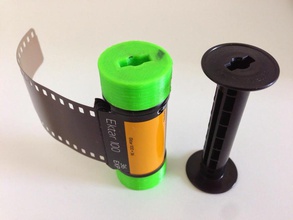 Film 35 mm 120 bobine pinshape format moyen l'adaptateur film caméra 35mm 3d print model - Mito3D