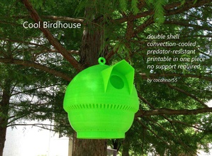 cool nichoir pinshape soutien morceau nid jardin oiseaux 3d print model - Mito3D