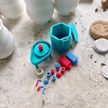 tornio playset pinshape 3d stampa per bambini giocattoli design sfida ceramica forno giocattolo ruota 3d print model - Mito3D