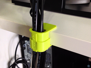 pc Kabel clip pinshape gadgets office organisieren 3d print model - Mito3D