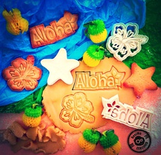 verano cortadores galletas colección pinshape bricolaje cocina herramienta bicarbonato estrellas mar aloha hawaii regalo cookie don hornada fiesta diy hornear cutter 3d print model - Mito3D