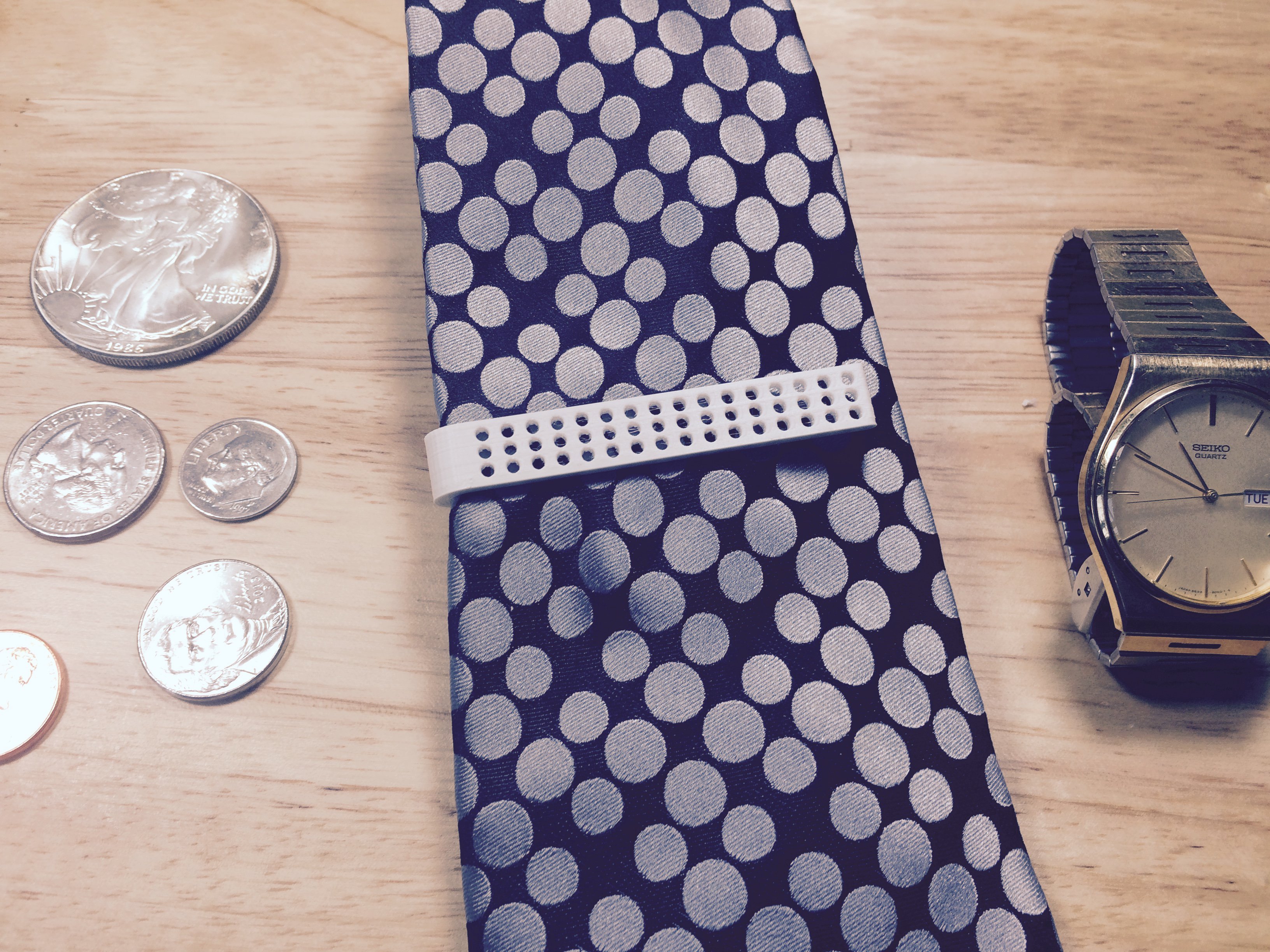 punti printrepreneur serie tie bar 7 pinshape fresco volare tute dress up dressy cravatta clip abbigliamento maschile mens moda 3D print model - Mito3D
