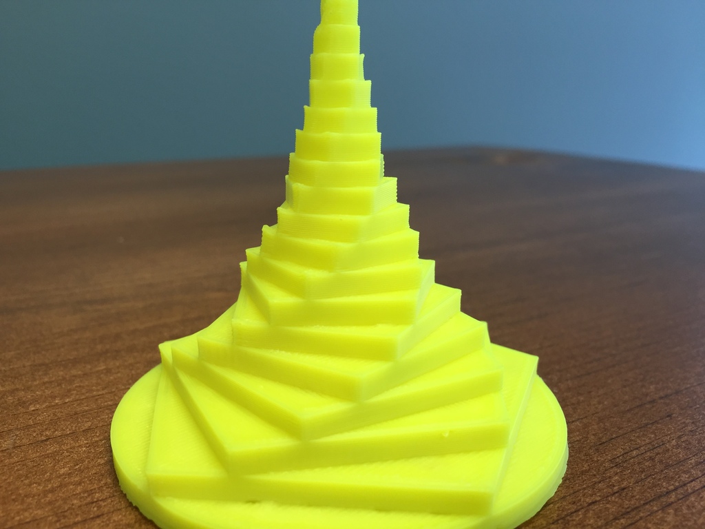ascending pentagon fractal tower pinshape buildacastle 3D print model - Mito3D