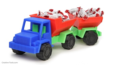 giocattolo camion rimorchio pinshape toycar auto barspin trailer dumptruck dump 3d print model - Mito3D