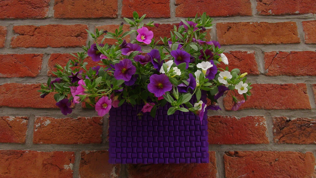 weaved flower pot pinshape 3d-design 3D print model - Mito3D