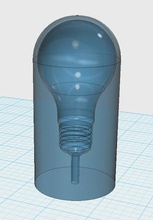 cam kaynak 3d kapsüllü ampul pinshape heykel sla ışık fikir sanat masası camsource3d camsource 3d print model - Mito3D