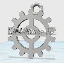 cam fuente 3d engranaje llavero pinshape sla camsource3d camsource 3d print model - Mito3D