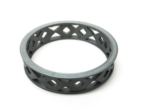 hachures bracelet pinshape brassard diamant bijoux 3d print model - Mito3D