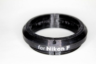 nikon adapter guerillabeam projectors pinshape lens gbeam-lens-adapter 35mm 3d print model - Mito3D